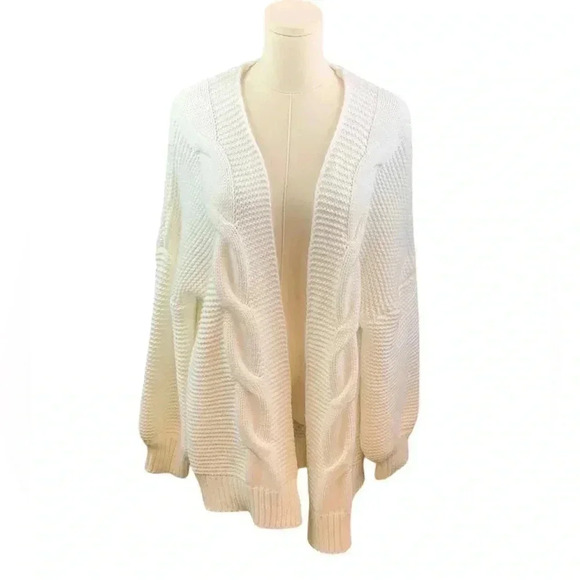 Super Soft & Thick Open Front Cardigan with‎ Cable Details - Picture 1 of 2